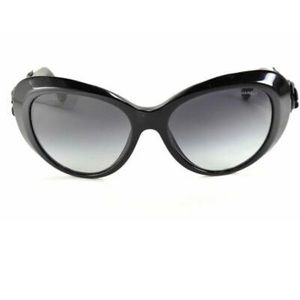 Chanel Navy Camellia Flower Sunglasses with case